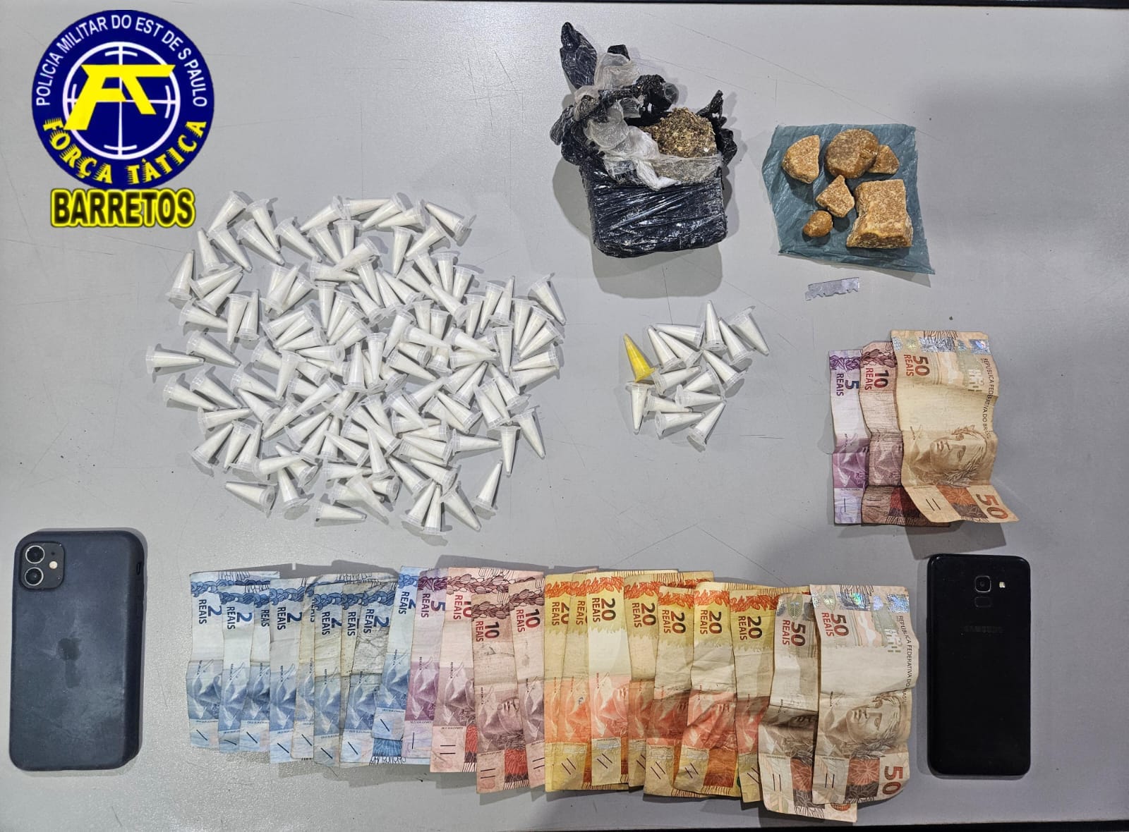Adolescentes são surpreendidos na prática de tráfico no Luís Spina