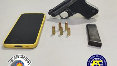 Entregador é detido no crime de posse ilegal de arma de fogo (Foto O Diário de Barretos)