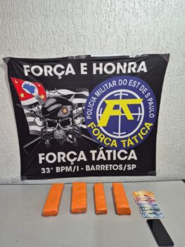 Polícia Militar prende homem com mais de 3kg de maconha (Foto: O Diário de Barretos)