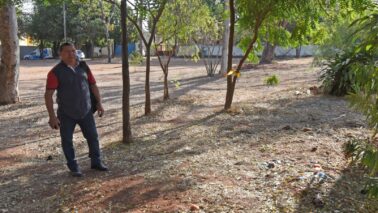 Após denúncia, prefeitura remove moradias improvisadas de praça