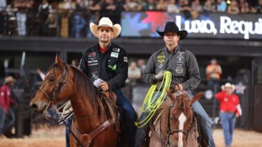 Uma competição que voltou a acontecer na Festa do Peão de Barretos após 20 anos é a prova do Team Roping