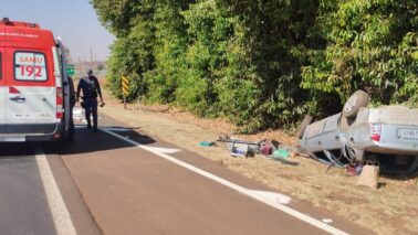 Condutor fica ferido em acidente na rodovia Brigadeiro Faria Lima (Foto: O Diário de Barretos)