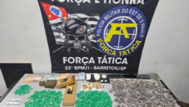 Polícia Militar detém suspeitos e apreende 3,4kg de drogas em Barretos (Foto: O Diário de Barretos)