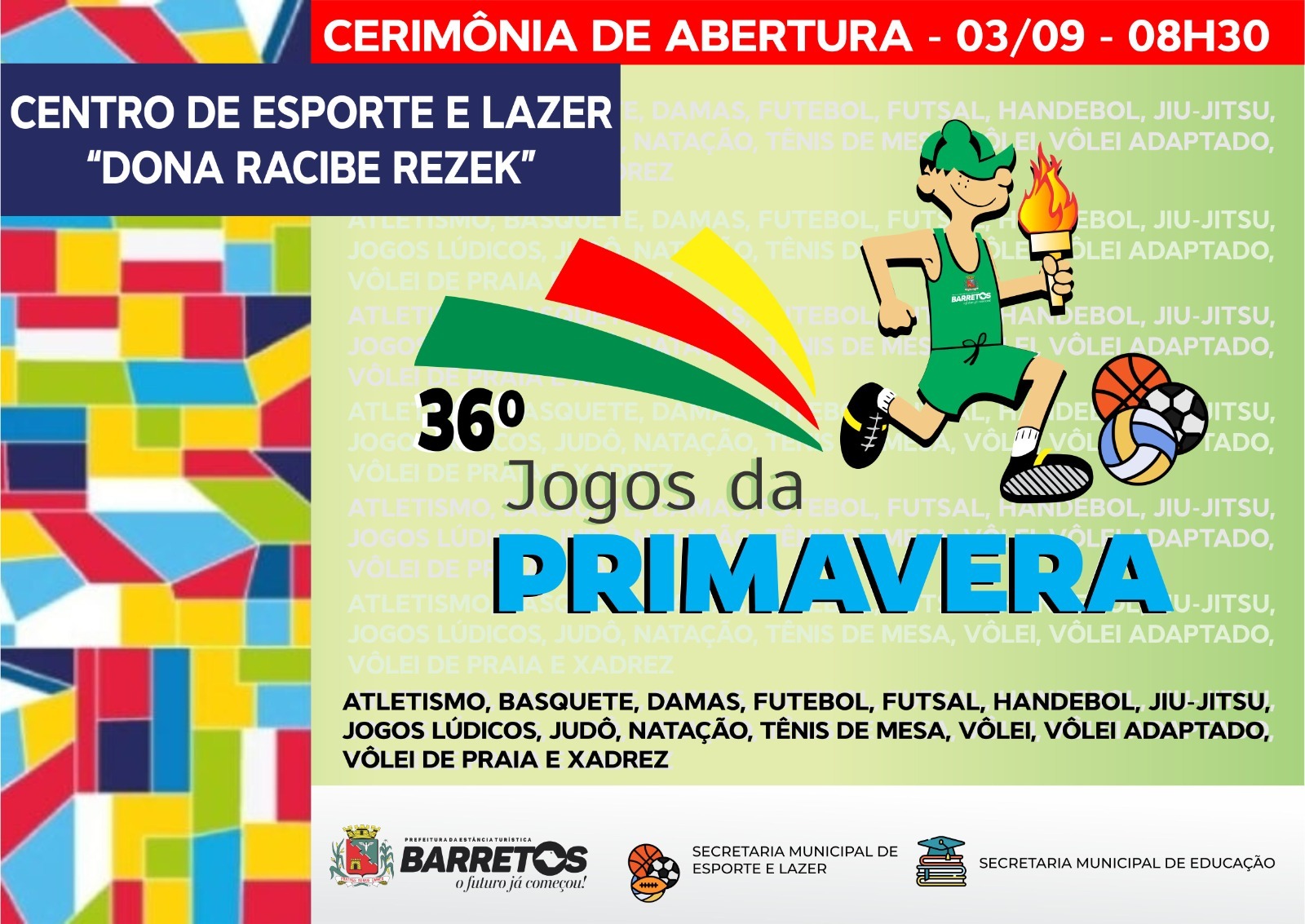 Jogos da Primavera têm abertura oficial na quarta-feira 
