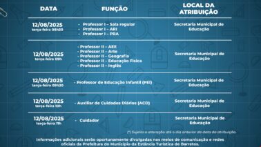 Cronograma foi divulgado pela secretaria da Educação