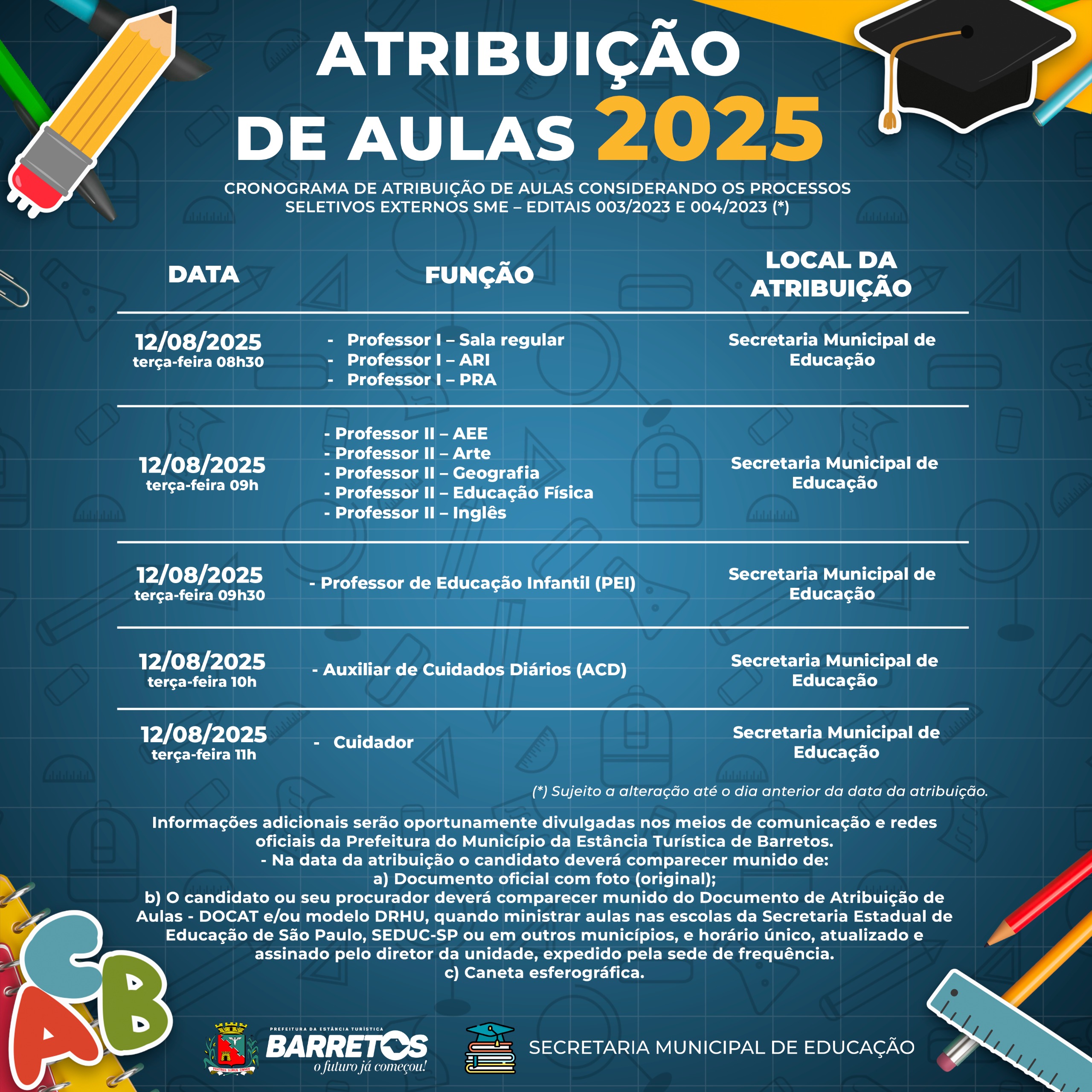 Educação promove novas atribuições em Barretos