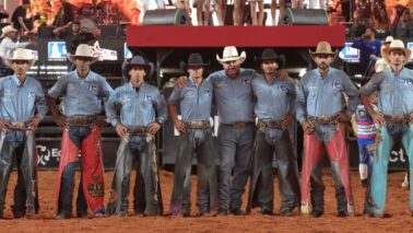 A Liga Nacional de Rodeio (LNR) realizou, na noite desta quarta-feira (27), o terceiro round de montarias em touro.