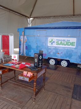 Trailer da saúde etá no Parque do Peão para o período da Festa (Foto: Divulgação) Trailer da saúde etá no Parque do Peão para o período da Festa (Foto: Divulgação)