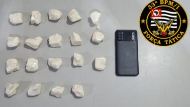 Jovem é preso com meio quilo de pasta base de cocaína (Foto: O Diário de Barretos)