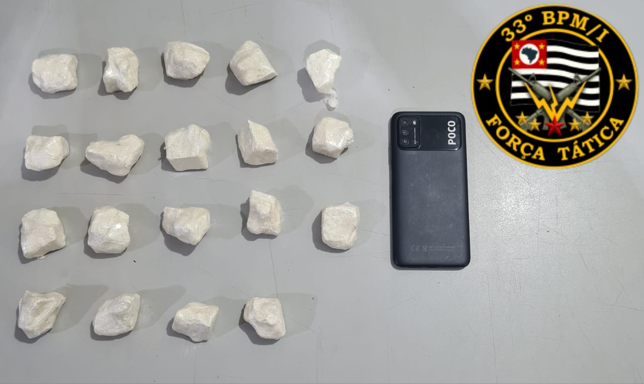 Jovem é preso com meio quilo de pasta base de cocaína