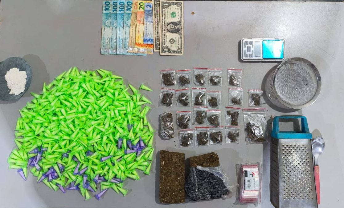 Polícia Militar detém autor e apreende mais de 1 kg de drogas