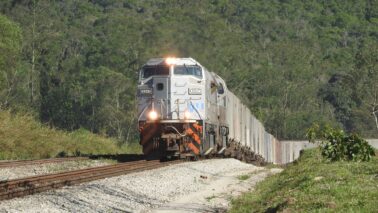 Carga de açúcar foi levada até a Baixada Santista (Foto: Divulgação)