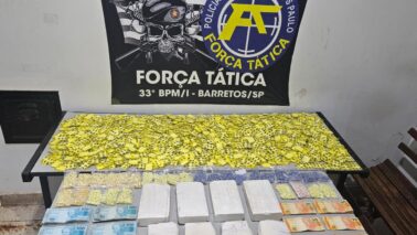 Polícia Militar detém suspeitos e apreende mais de 9kg de entorpecentes (Foto: O Diário de Barretos)