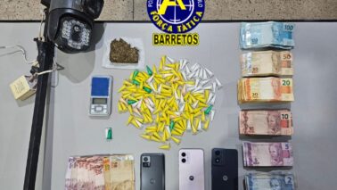 Casal é detido pela PM por tráfico de entorpecente (Foto: O Diário de Barretos)