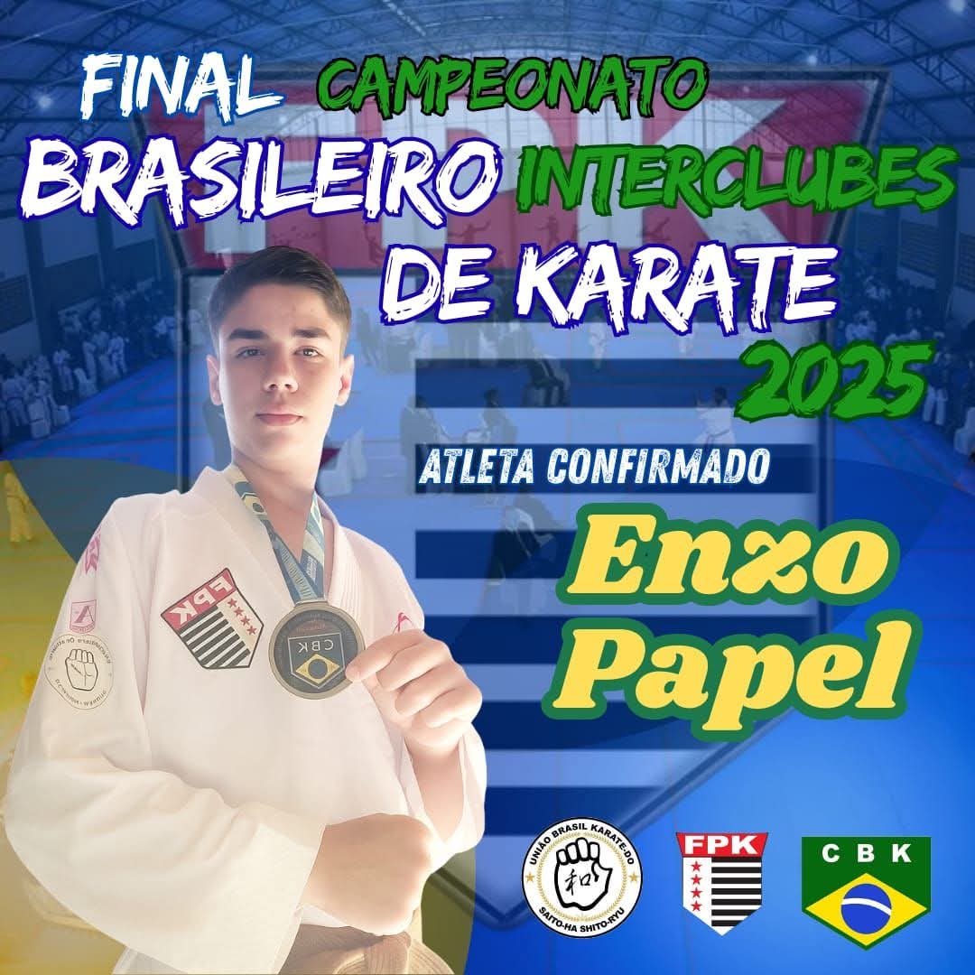 Karateca está confirmado no Campeonato Brasileiro