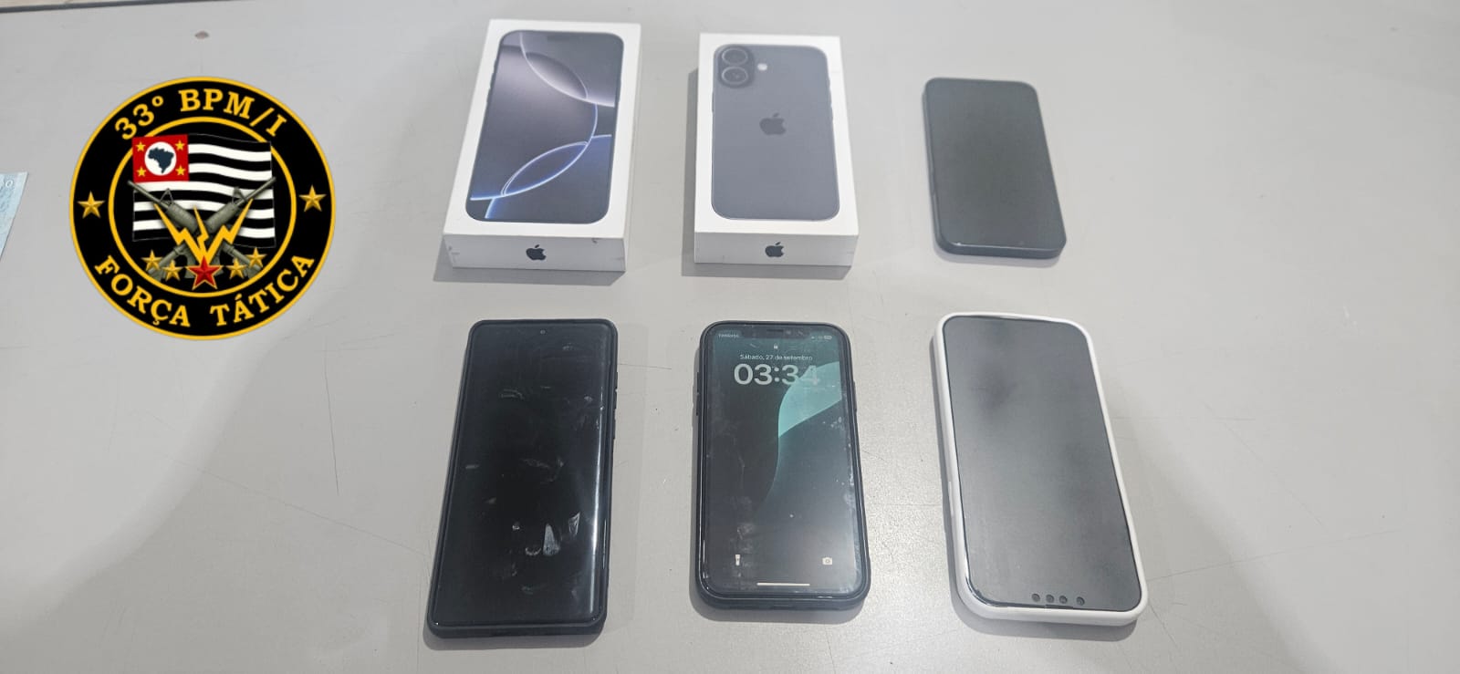 Polícia Militar detém suspeitos e recupera celulares furtados