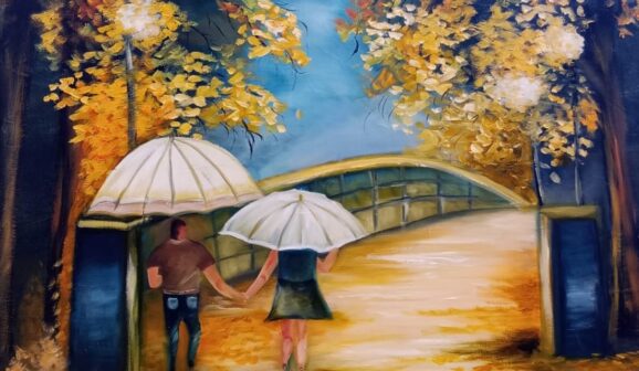 Um dos quadros que integram a exposição aberta ao público no North Shopping (Foto: Divulgação)