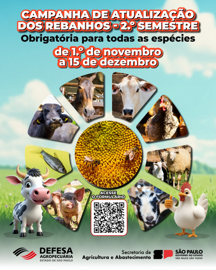 Estado inicia campanha de atualização de rebanhos