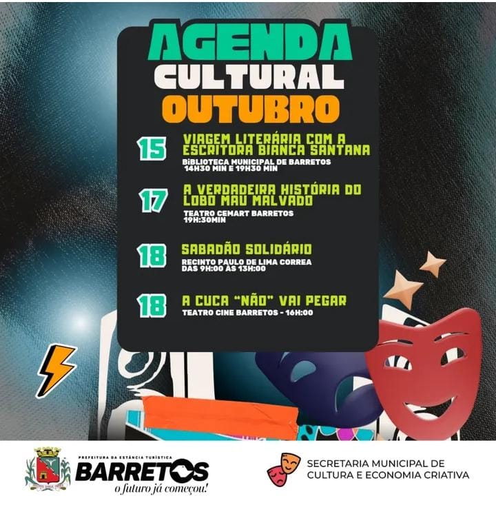 Cultura divulga atrações da agenda desta semana