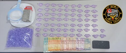 Polícia Militar prende duas pessoas por tráfico de entorpecente (Foto: O Diário de Barretos)