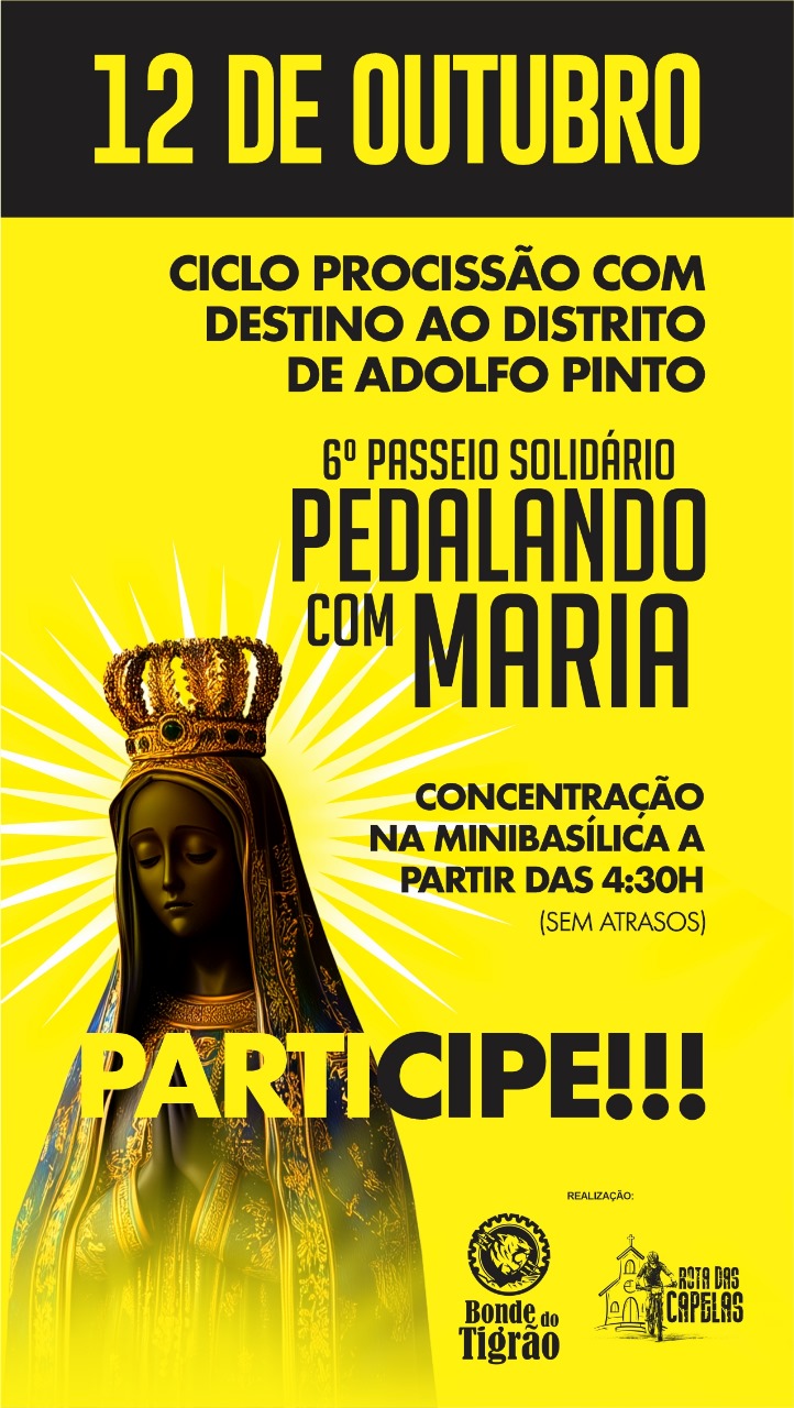 6º Pedalando com Maria terá benção do Padre Davis