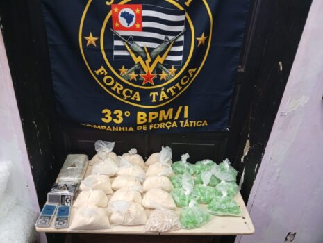 Polícia Militar detém autor apreende mais de 9,6kg de entorpecentes (Foto: O Diário de Barretos)