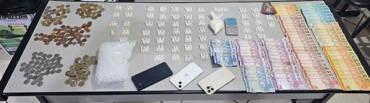 Polícia Militar detém três durante ação de combate ao tráfico de entorpecente