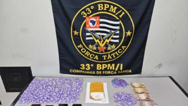 Polícia Militar detém dois suspeitos e apreende 1,8kg cocaína (Foto: O Diário de Barretos)