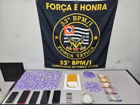 Polícia Militar detém dois suspeitos e apreende 1,8kg cocaína (Foto: O Diário de Barretos)