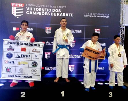 WhatsApp Image 2025-10-18 at 17.30.34 O karateca do Projeto da Associação Impacto, Enzo Andrade Papel, conquistou a medalha de prata no VII Torneio dos Campeões promovido pela Federação Paulista de Karate