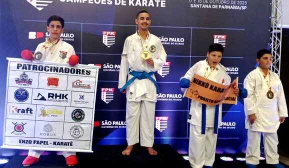 O karateca do Projeto da Associação Impacto, Enzo Andrade Papel, conquistou a medalha de prata no VII Torneio dos Campeões promovido pela Federação Paulista de Karate