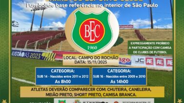 A equipe do Barretos Esporte Clube, em parceria com a Prefeitura da Estância Turística de Barretos e a Secretaria de Esportes e Lazer, agendaram para o dia 15 de novembro