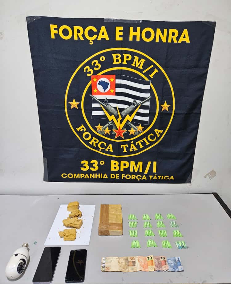 Polícia Militar prende três com 1,5kg de entorpecentes no Dom Bosco