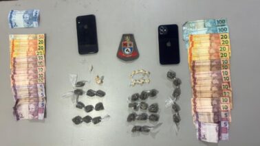 Flagrante de tráfico de drogas em Guaíra (Foto: O Diário de Barretos)