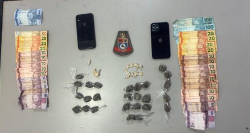 Flagrante de tráfico de drogas em Guaíra (Foto: O Diário de Barretos)