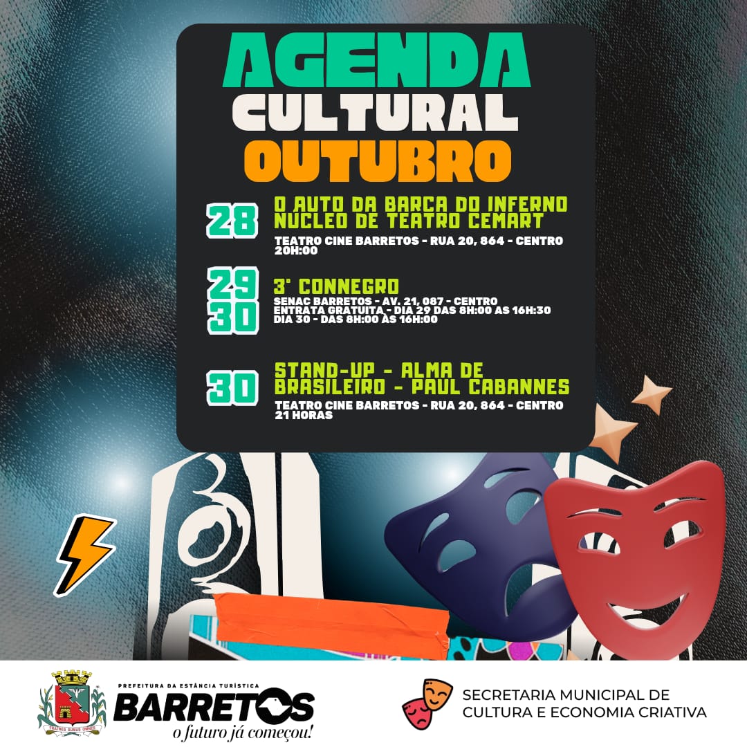 Congresso da Consciência Negra, teatro e stand-up na programação cultural da semana