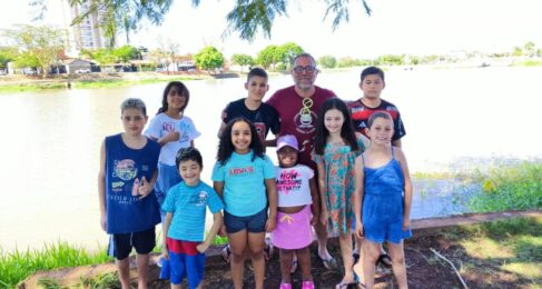 Pacientes têm tarde de pescaria no Parque dos Lagos