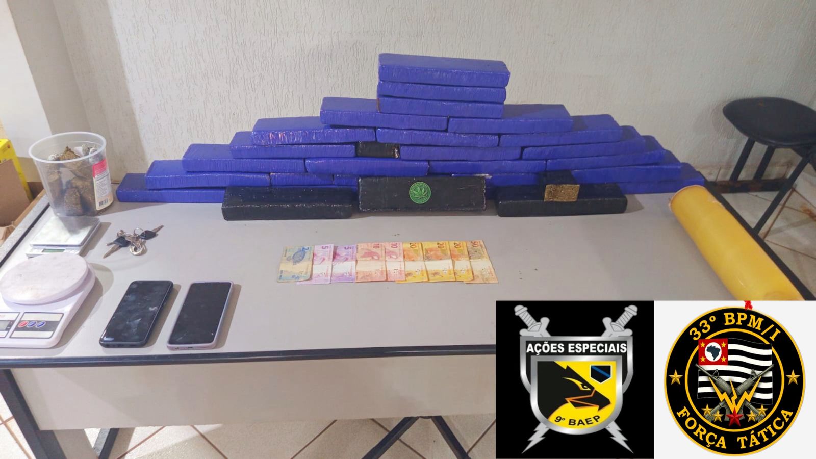 Técnico em agropecuária é detido com mais de 20kg de maconha