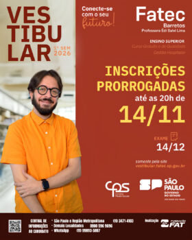 Inscrições do vestibular das Fatecs são prorrogadas até 14 de novembro