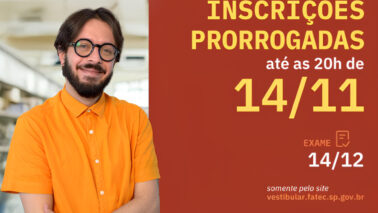 Inscrições do vestibular das Fatecs são prorrogadas até 14 de novembro