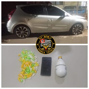 Homem é surpreendido com cocaína após fuga em Olímpia (Foto: O Diário de Barretos)