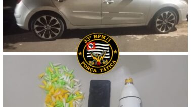 Homem é surpreendido com cocaína após fuga em Olímpia (Foto: O Diário de Barretos)