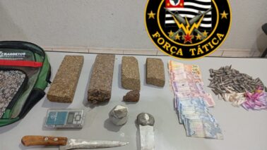 Polícia Militar detém suspeito e apreende mais de 2kg de drogas (Foto: O Diário de Barretos)