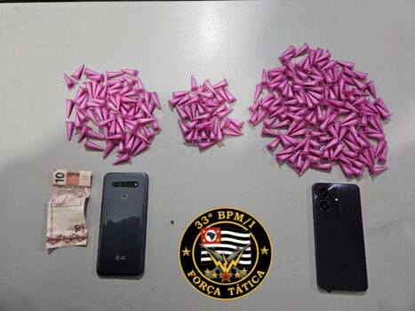 Três adolescentes são surpreendidos com cocaína para venda (Foto: O Diário de Barretos)