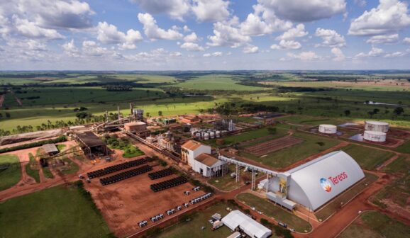 AGRONEGÓCIO: Vista de unidade industrial da Tereos, na região de Barretos (Foto: Divulgação)