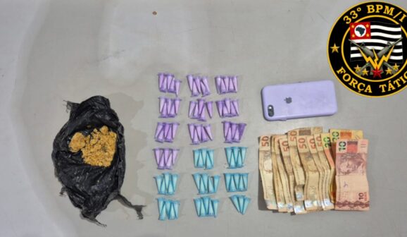 Polícia Militar detém suspeito na prática de tráfico de entorpecente (Foto: O Diário de Barretos)