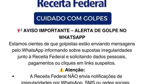 Receita Federal esclareceu sobre prática de golpe (Foto: Divulgação)