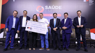 Anúncio de recursos para a saúde ocorreu com a presença do governador Tarcísio de Freitas (Foto: Divulgação)