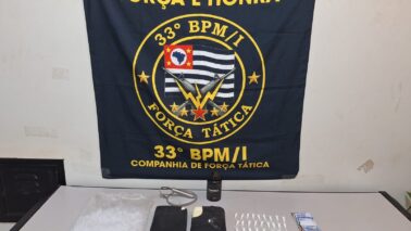 Polícia Militar detém suspeito e apreende mais de 2 kg de pasta base de cocaína (Foto: O Diário de Barretos)