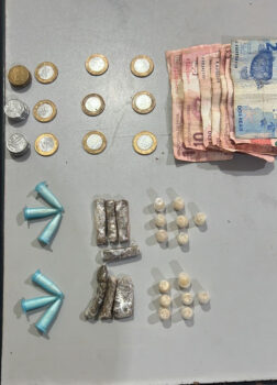 Suspeito é surpreendido pela PM com entorpecentes (Foto: O Diário de Barretos)